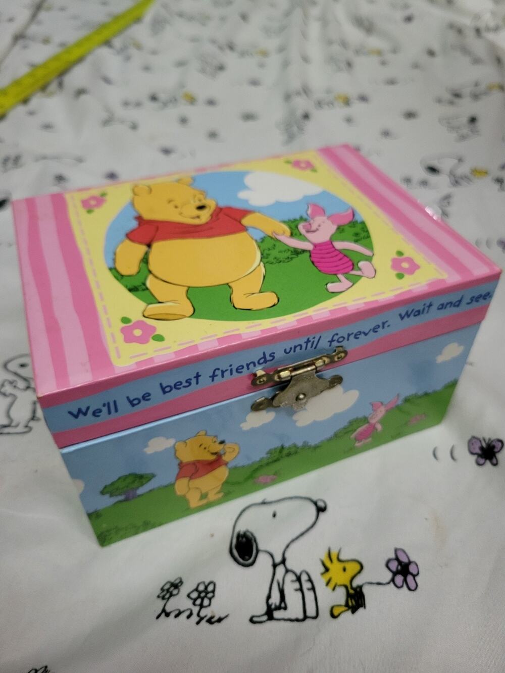 Vintage 1990s Disney Winnie the Pooh & Piglet Musical Jewelry Box by Kreisler